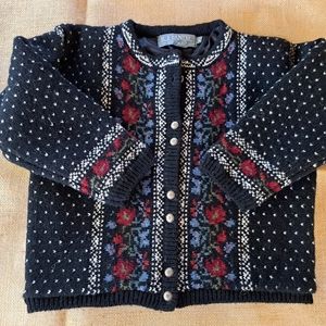 Icelandic Design Kids Lined Woolen Cardigan Sweater